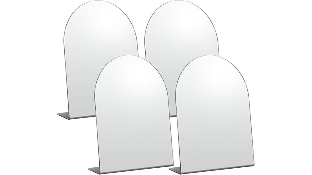 freestanding makeup mirror set