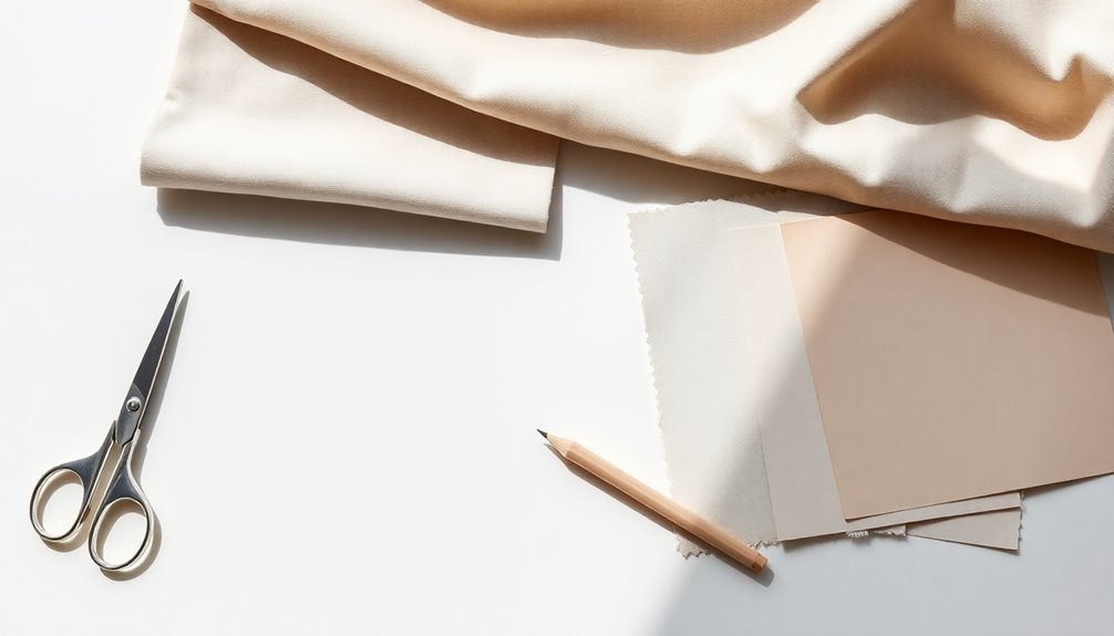 gathering material samples together