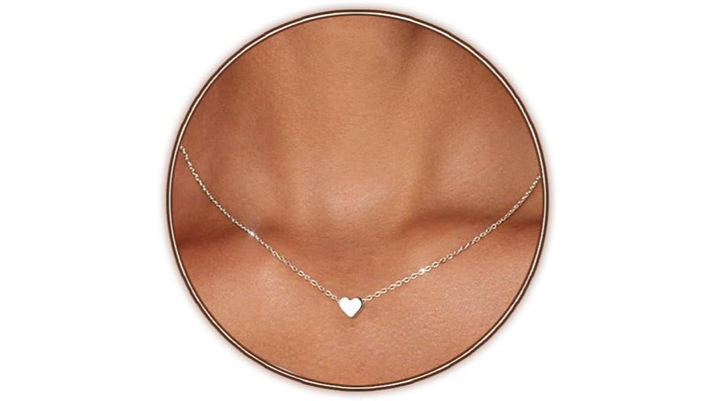 gold silver heart choker