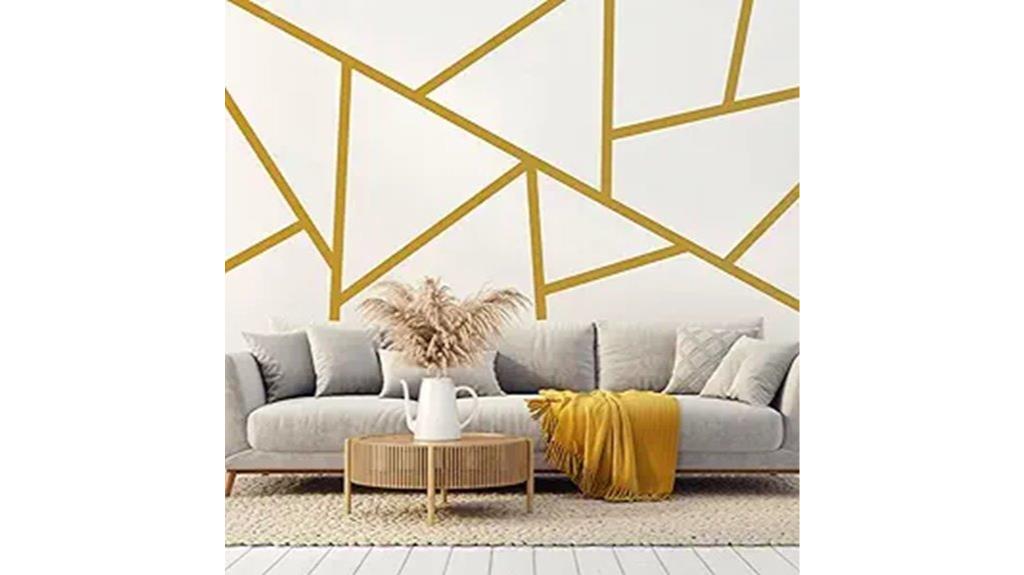 gold striped wall decals