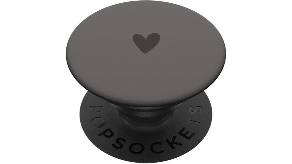 gray heart popsocket design