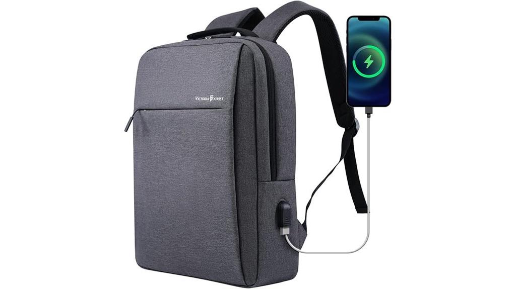 grey 15 6 inch backpack