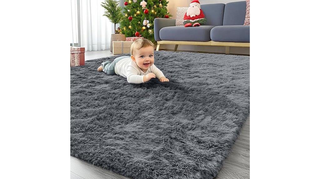 grey machine washable rug