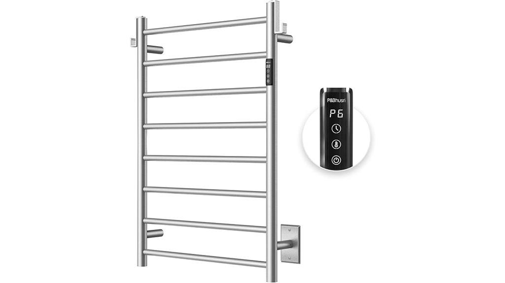 heated bathroom towel rack