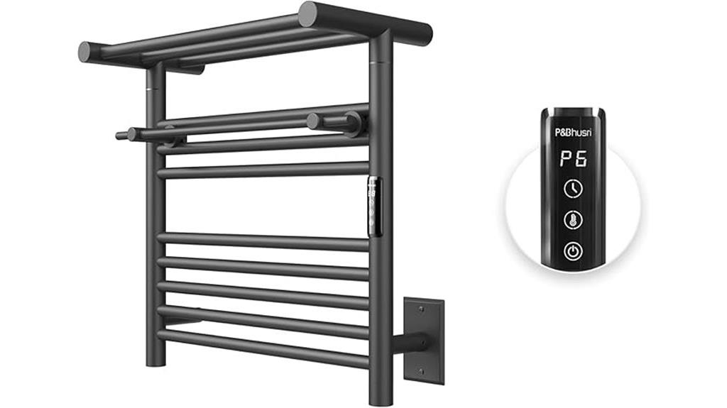 heated towel rack shelf