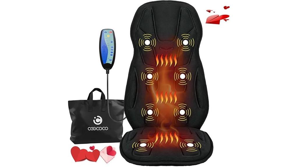 heated vibrating back massager