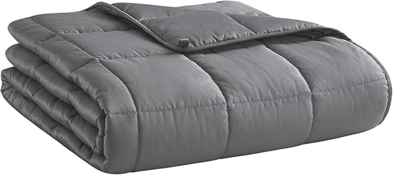 heavy dark grey blanket