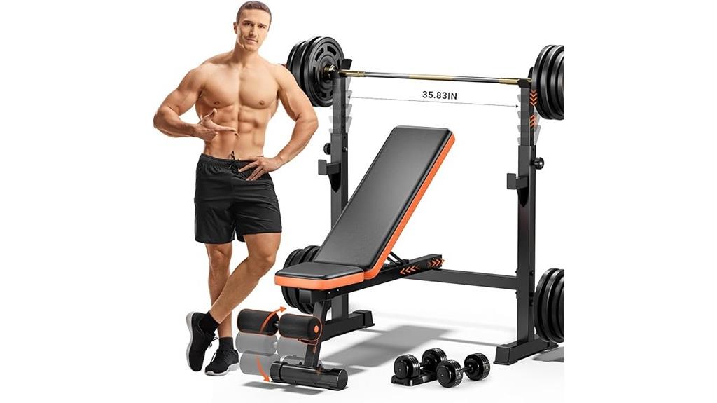 heavy duty weight bench set