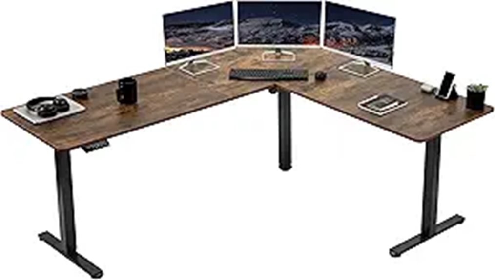 height adjustable l shaped desk