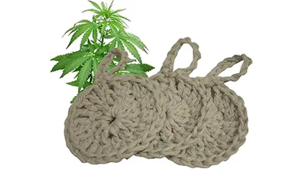 hemp face scrubbers set