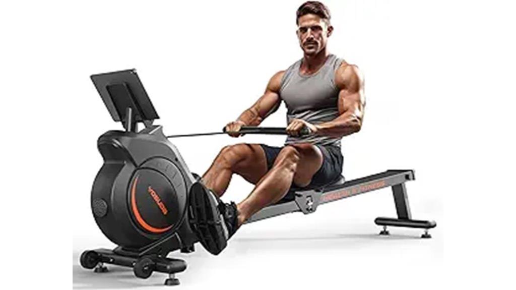 high capacity magnetic rowing machine