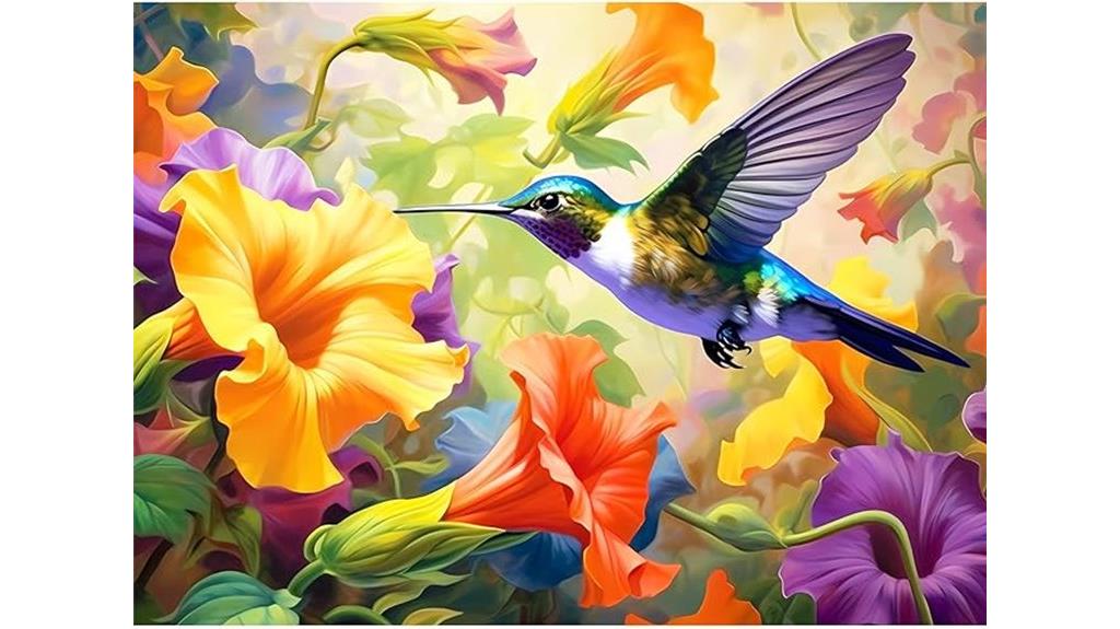hummingbird themed jigsaw puzzle