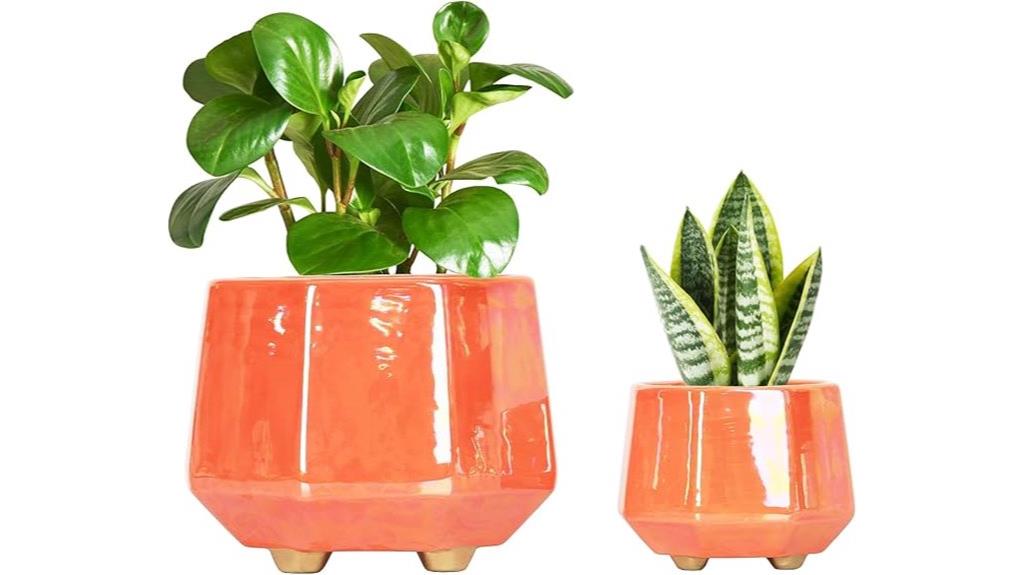 indoor ceramic planter set