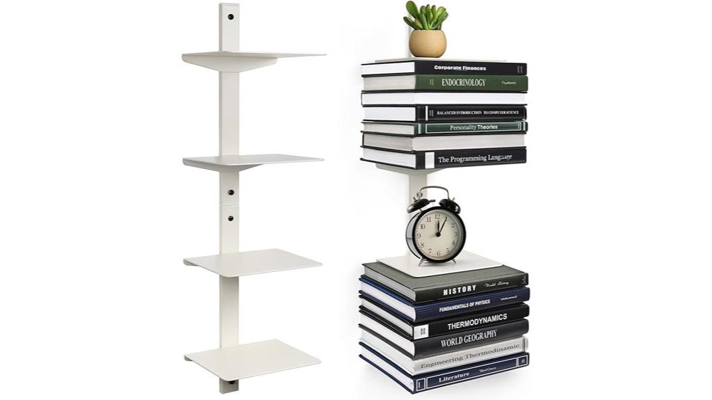 invisible wall mounted bookshelves