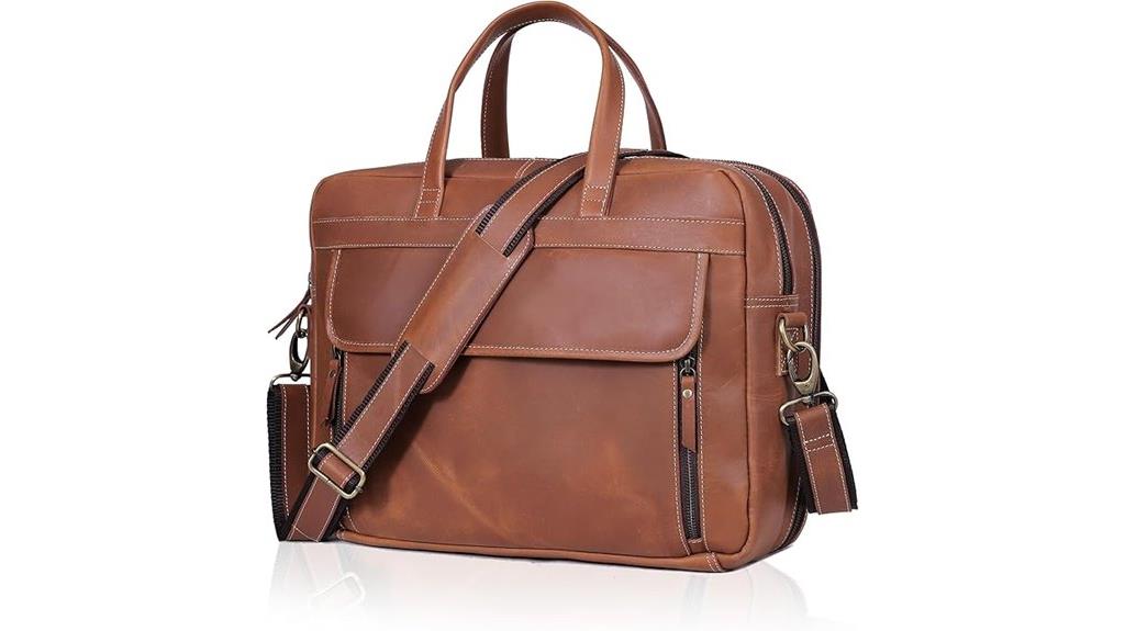 italian leather men s briefcase