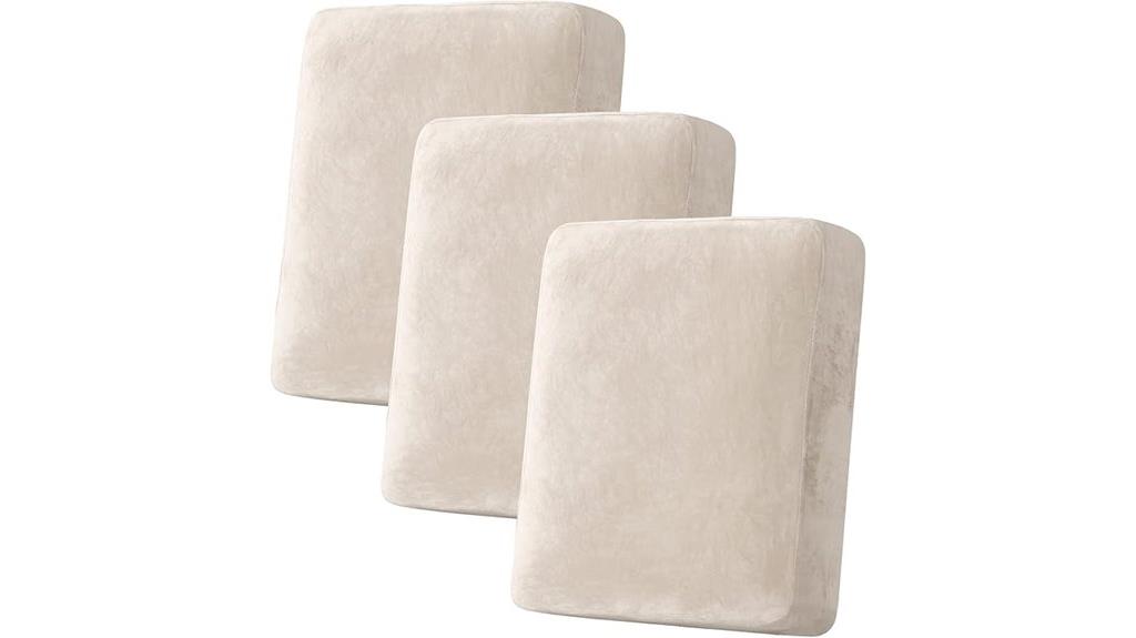 ivory velvet couch covers