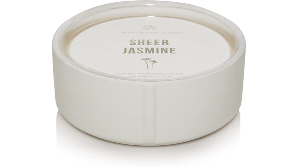 jasmine scented ceramic candle
