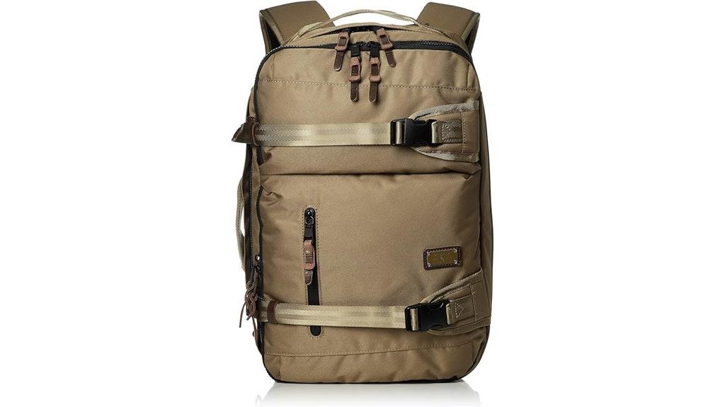 khaki durable fabric backpack