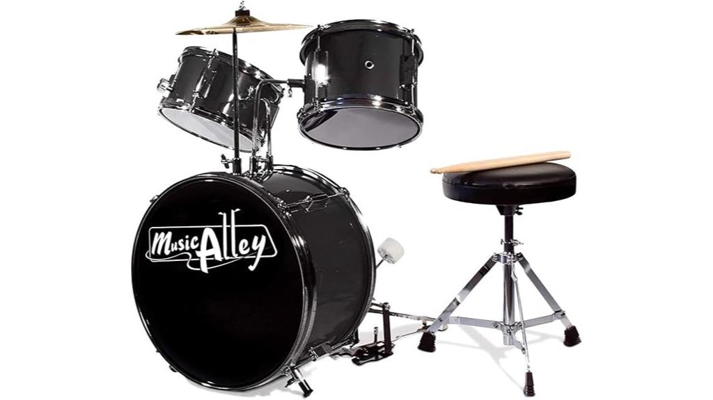kids drum set black