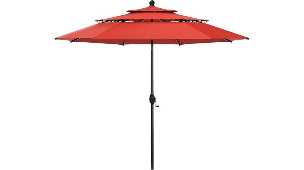 large auto tilt patio umbrella