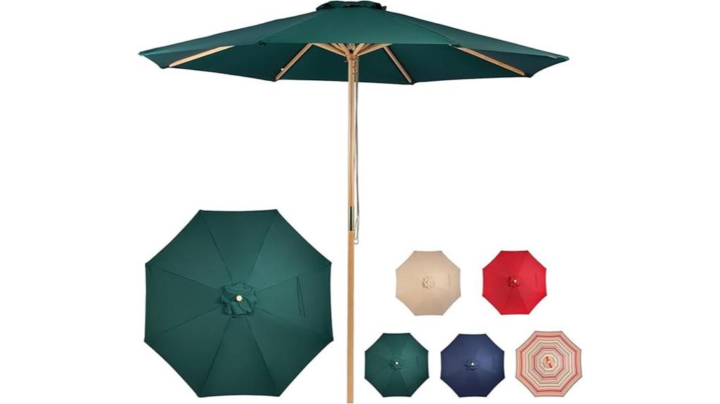 large bamboo patio umbrella
