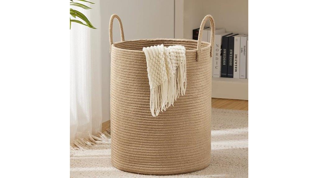 large jute rope hamper