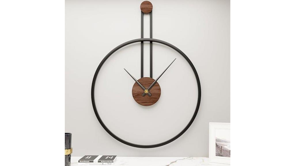 large metal wall clock
