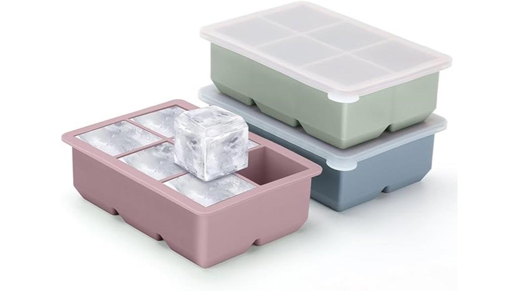 large silicone ice molds