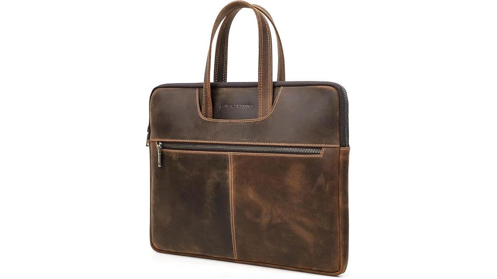 leather laptop briefcase handbag