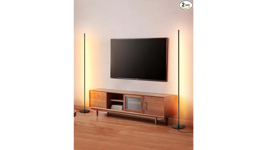 led corner floor lamps