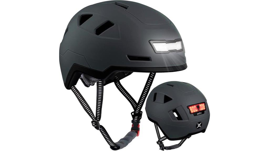 led equipped urban bike helmet