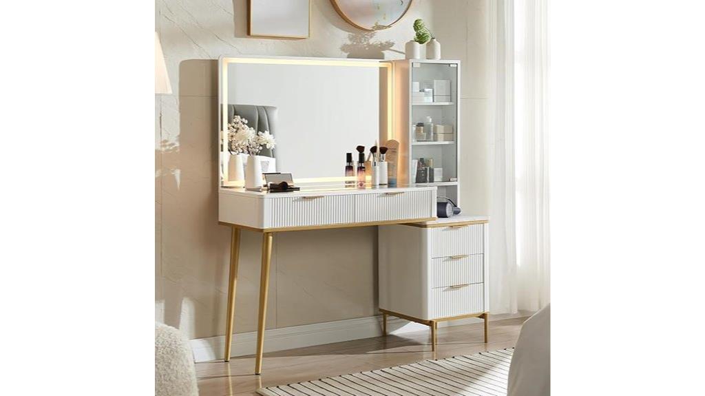 lighted vanity makeup desk