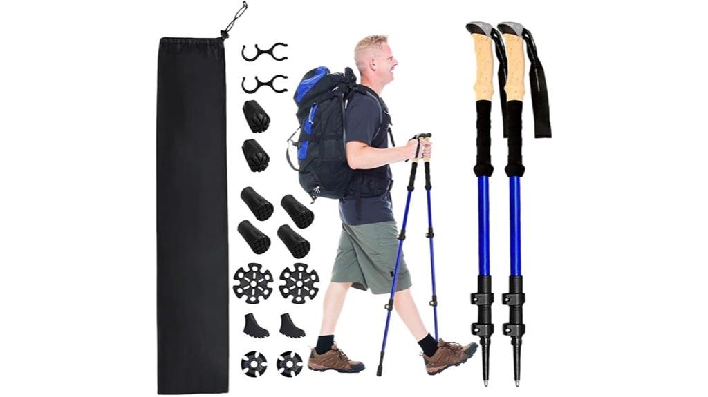 lightweight collapsible trekking poles
