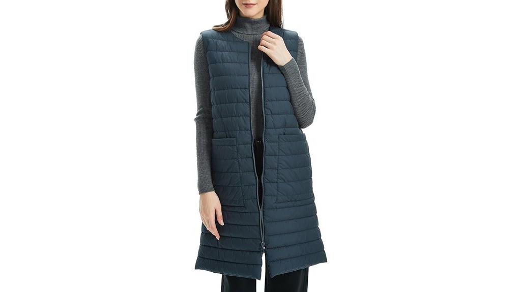 lightweight sleeveless down vest