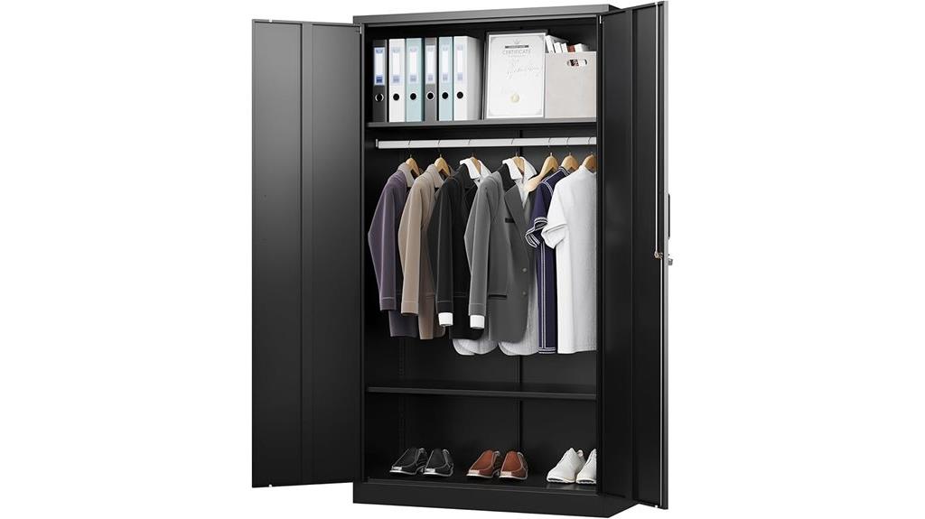 lockable metal wardrobe cabinet