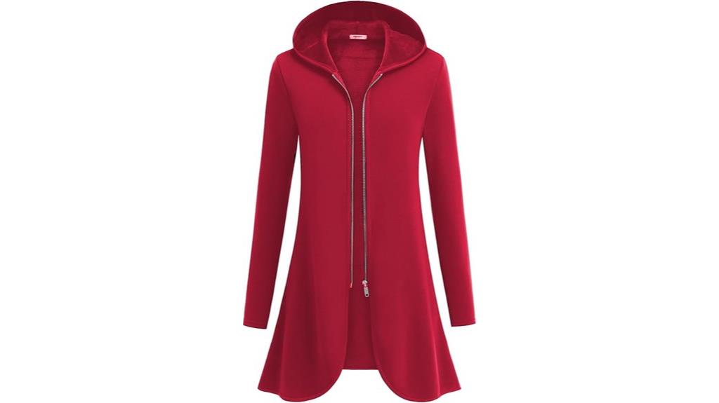 long zip up hoodie cardigan