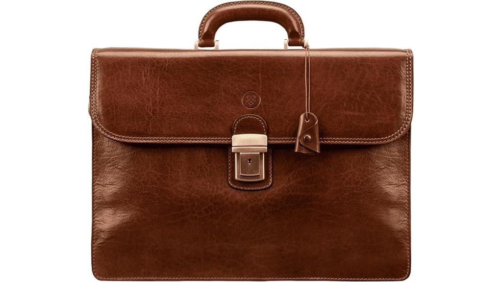 luxury leather work briefcase