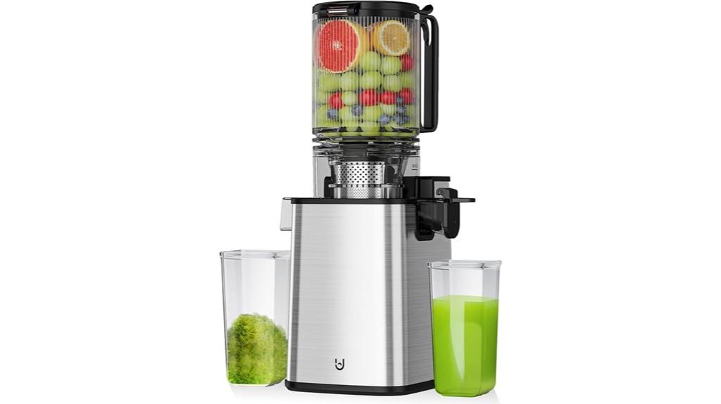 masticating juicer with chute