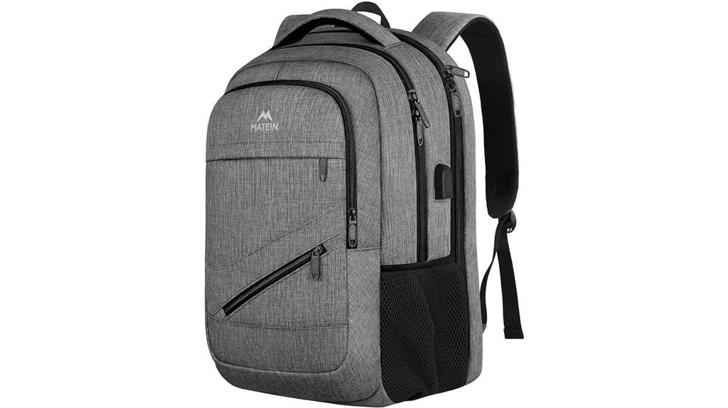 matein grey laptop backpack