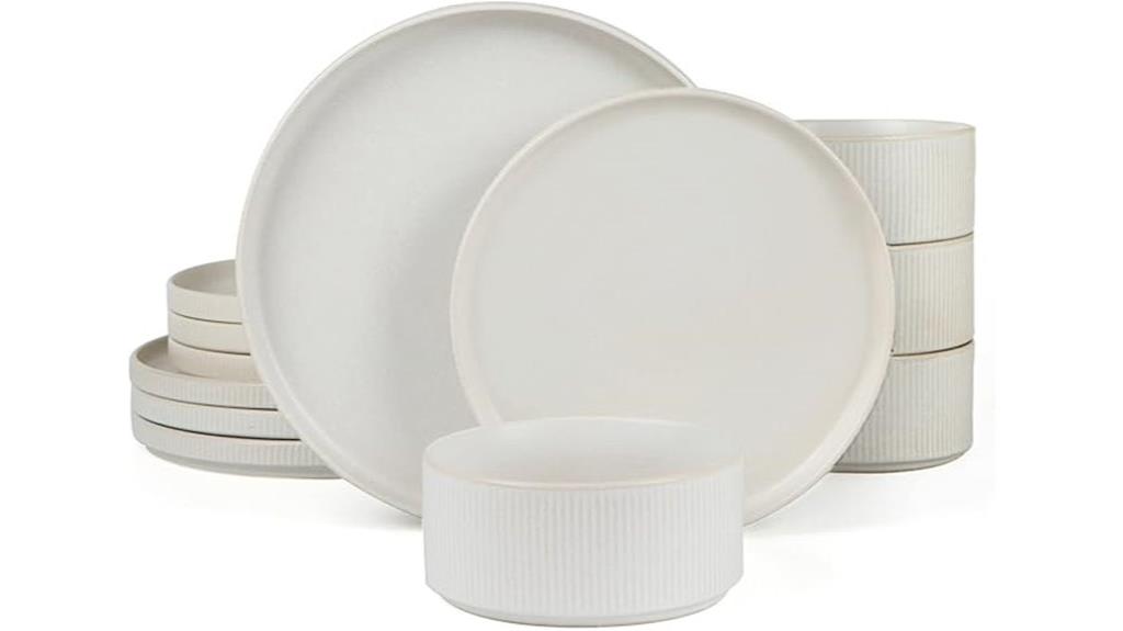 matte white dinnerware set