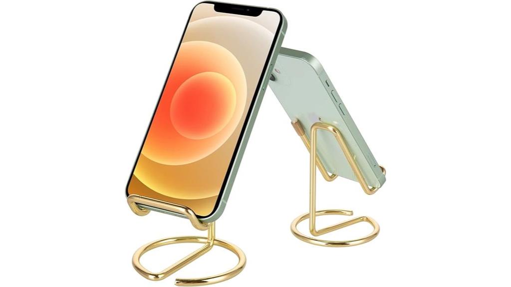 metal gold phone stand