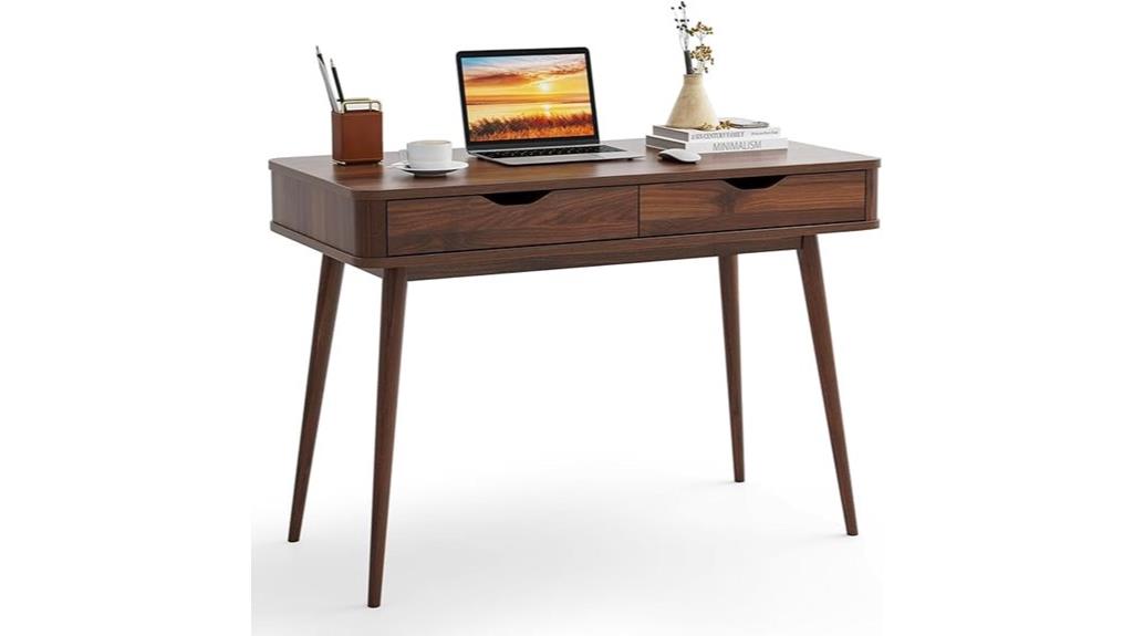 mid century desk with drawers
