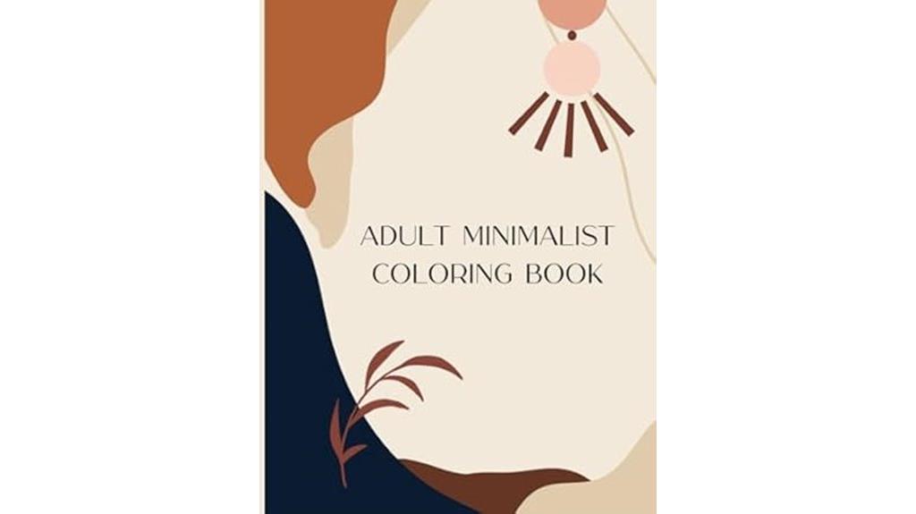 minimalist adult coloring book