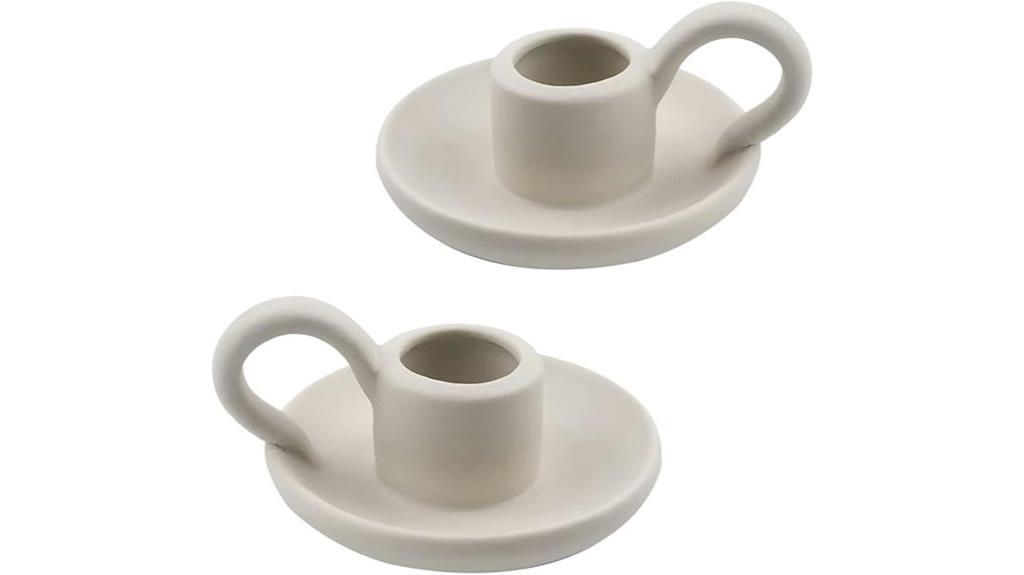 minimalist ceramic candle holders