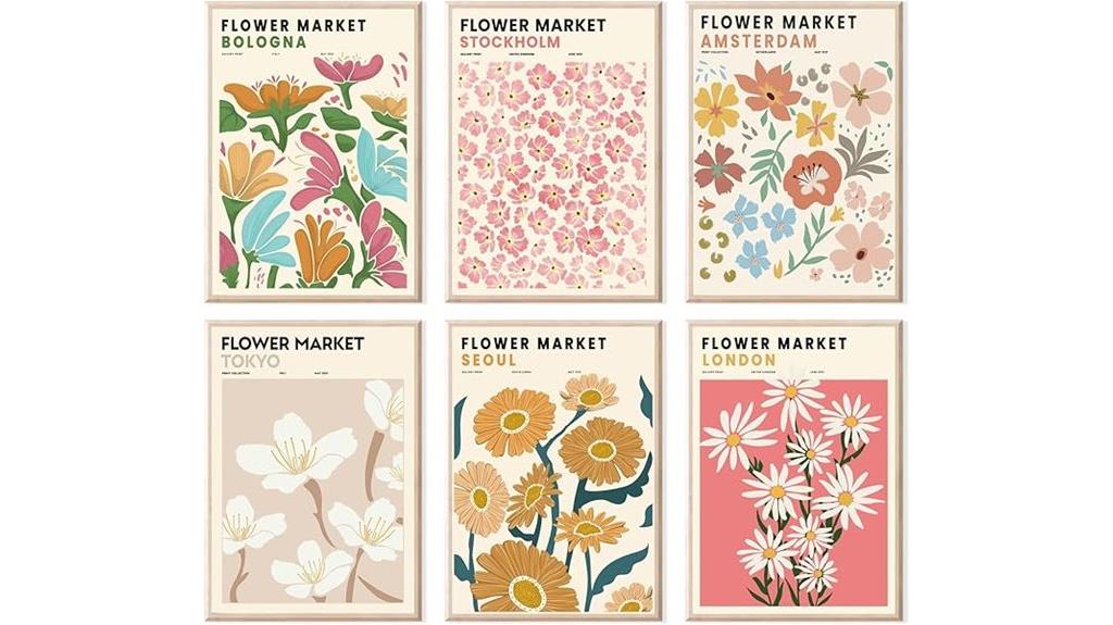 minimalist flower market prints