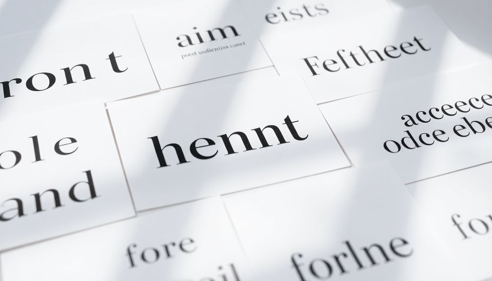 minimalist font selection guide