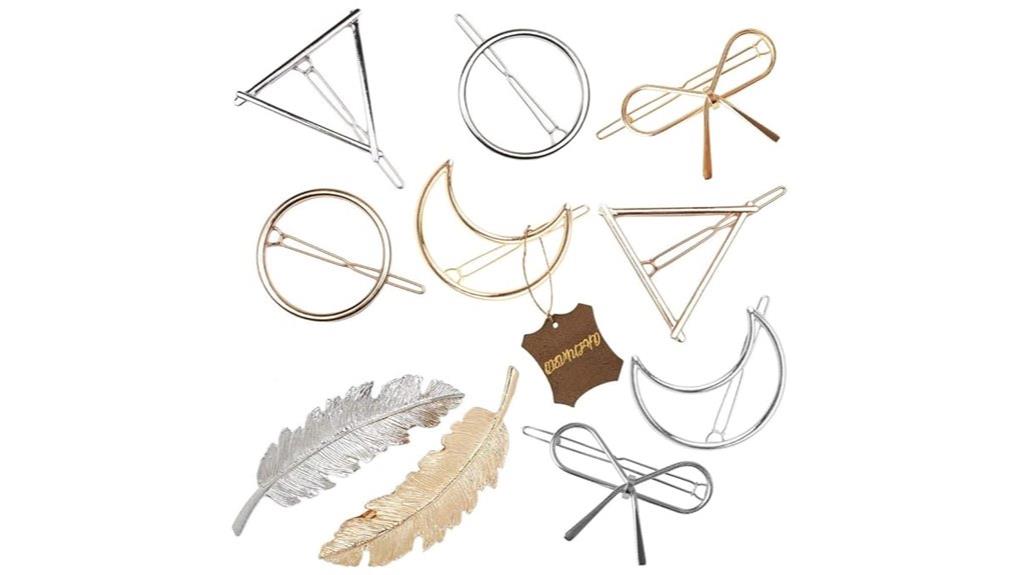 minimalist gold silver clips