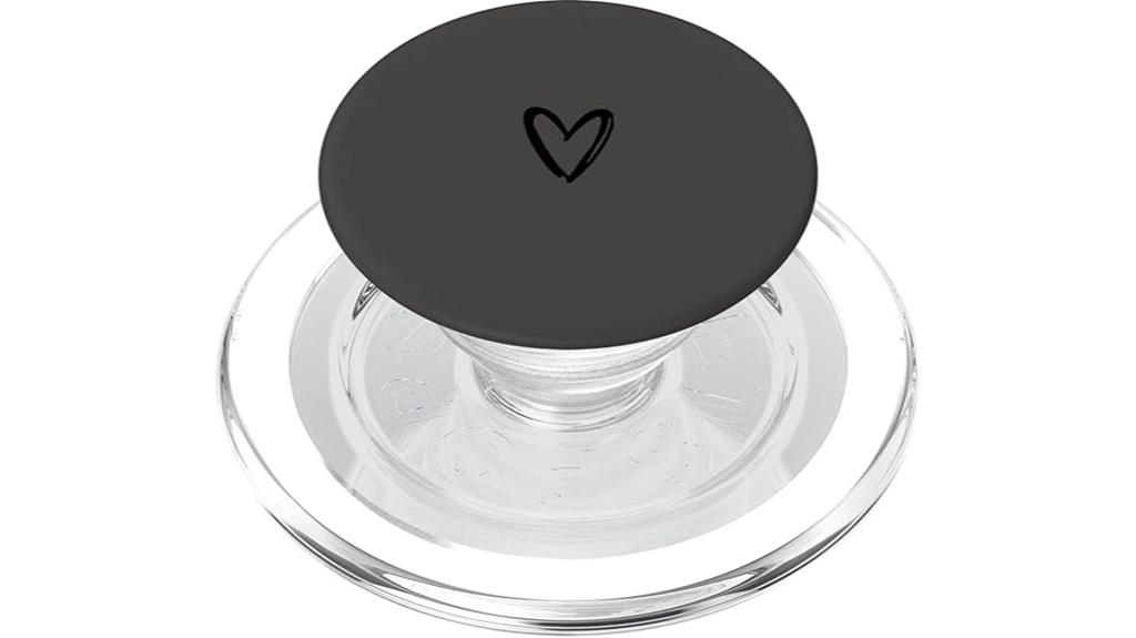 minimalist heart popgrip design