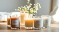 minimalist scented candle selection