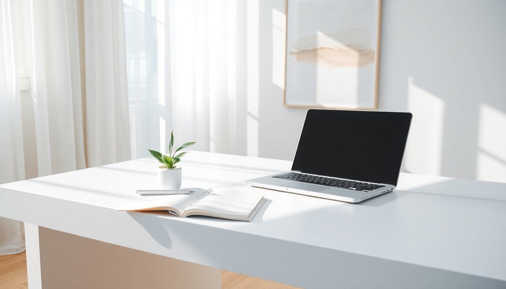 minimalist workspace for creativity